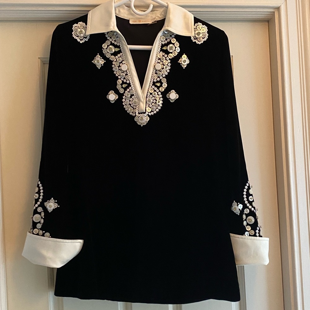 COPY - Tory Burch Black Velvet Tunic 0